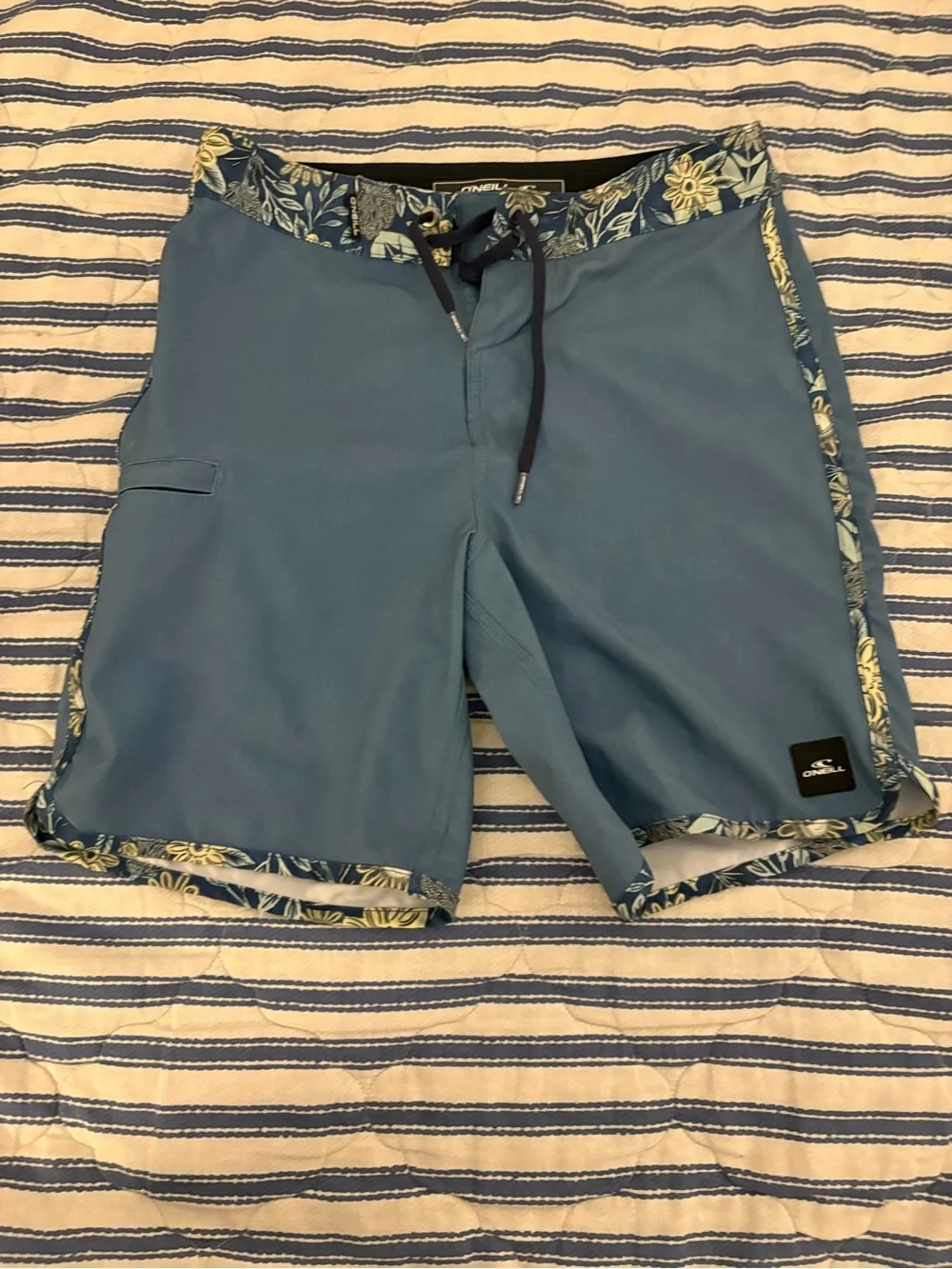 7 Mixed Boy’s Swim Trunks - Blue, Black, Yellow, Gray